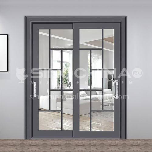 1.4mm aluminum alloy sliding door double-layer tempered glass lattice clause